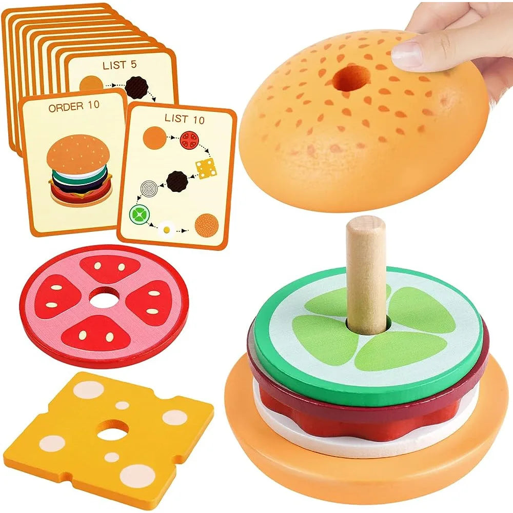 Montessori Wooden Burger